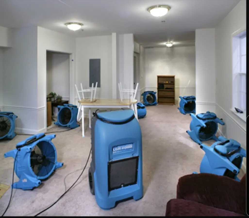 Air movers and dehumidifier setup for Water Extraction & Removal in Port Angeles